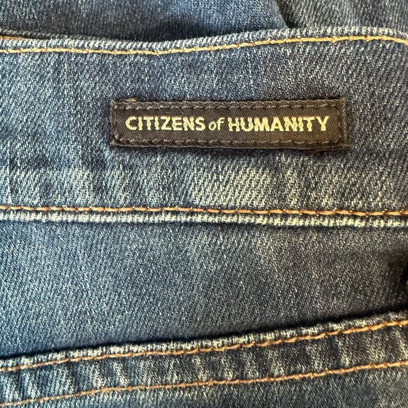 Citizens of Humanity Dylan Drop Rise Cropped Jeans Dark Wash Size 31 - Picture 9 of 13